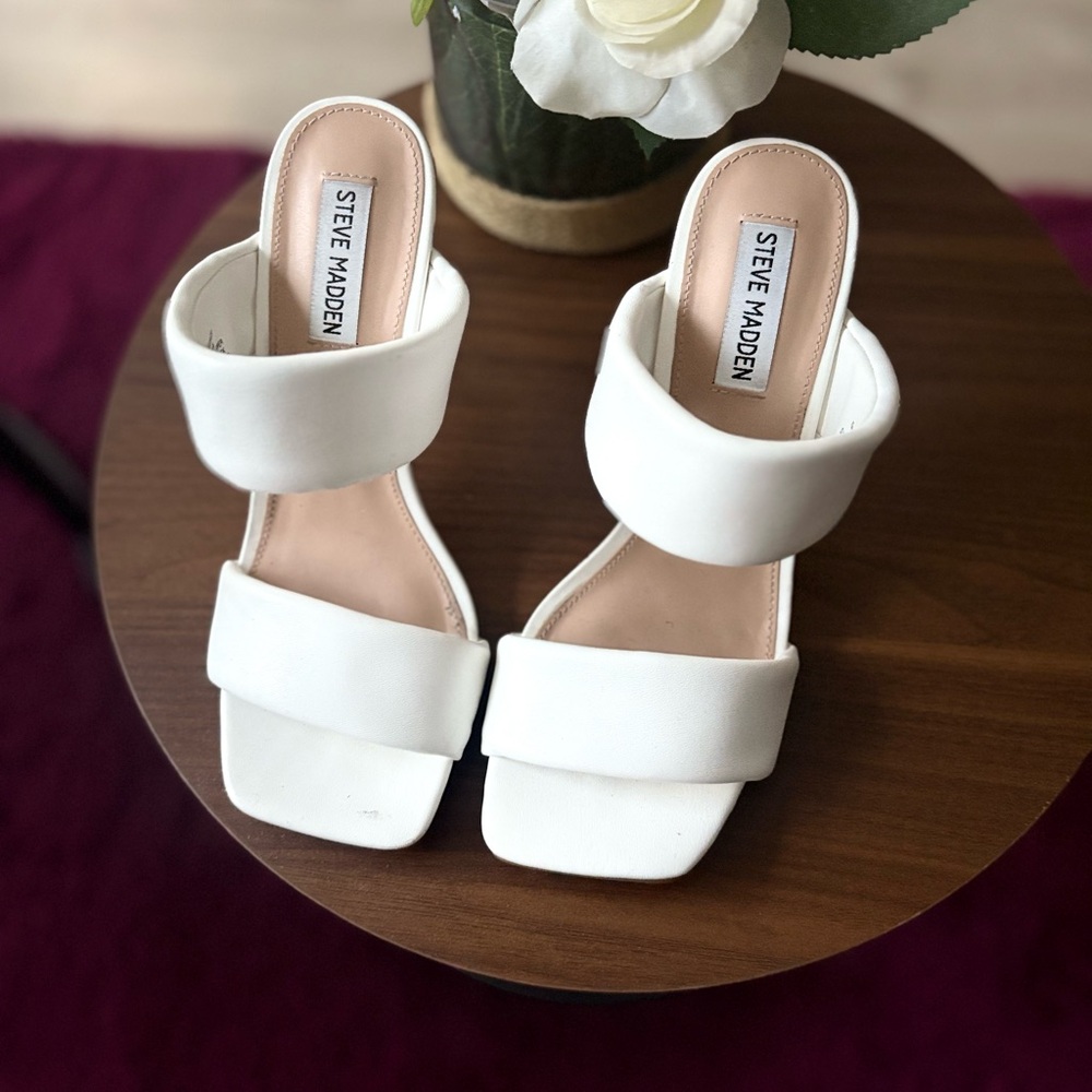Steve Madden Elegant White Heels